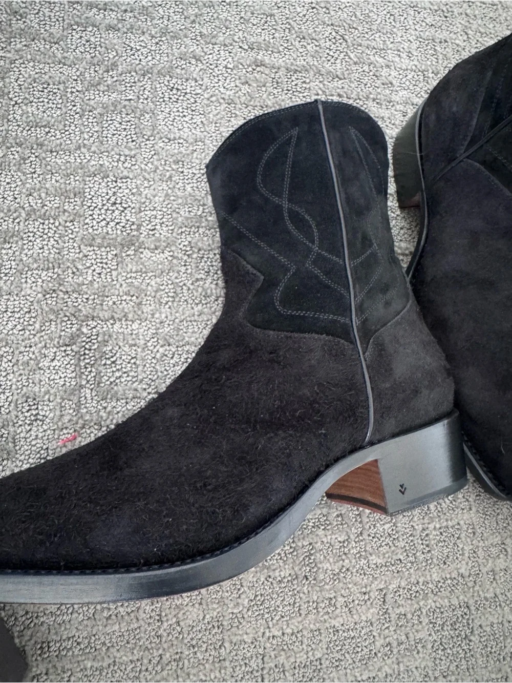 John Varvatos Black Suede Rancher Boots Men’s Size 11 Made in Italy – New in Box